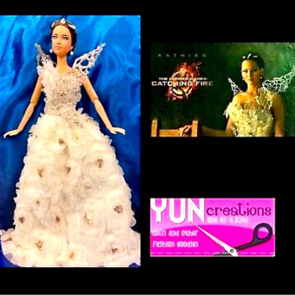 Katniss bride barbie Ooak custom hunger games Art - Picture 3 of 8